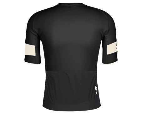 Maillot manches courtes Homme ENDURANCE PRO Noir/Blanc Coton