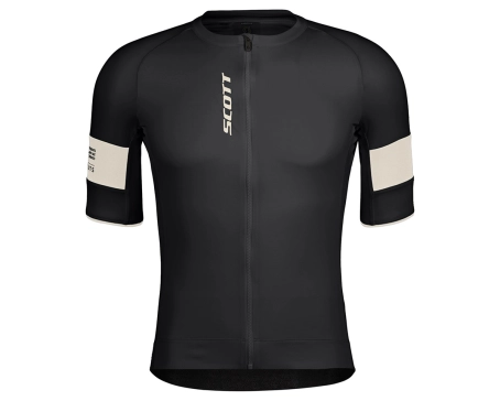 Maillot manches courtes Homme ENDURANCE PRO Noir/Blanc Coton