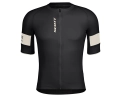 Maillot manches courtes Homme ENDURANCE PRO Noir/Blanc Coton - Image 1/2
